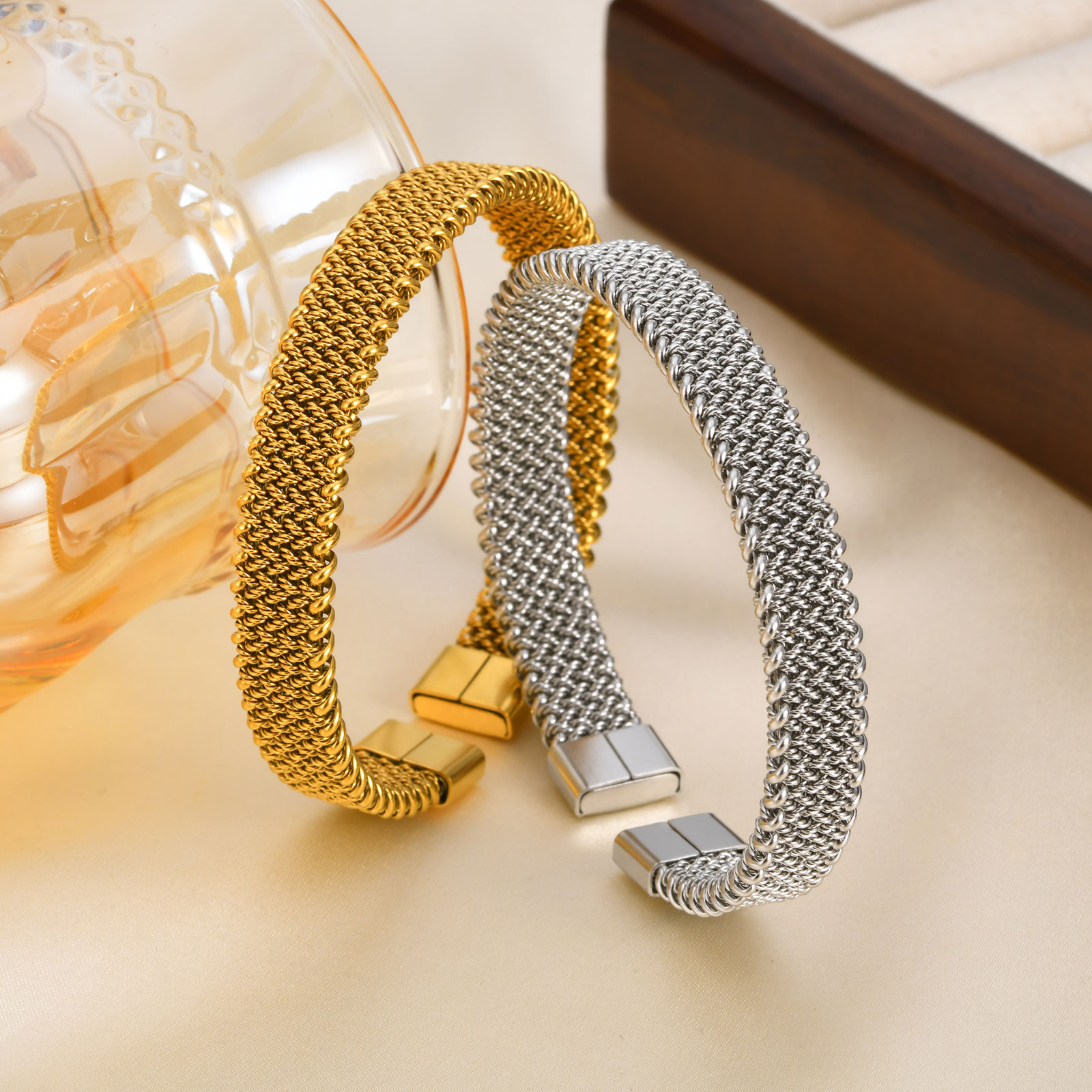Mesh Strap Metal - 10 مللي متر مضفر تمتد حزام