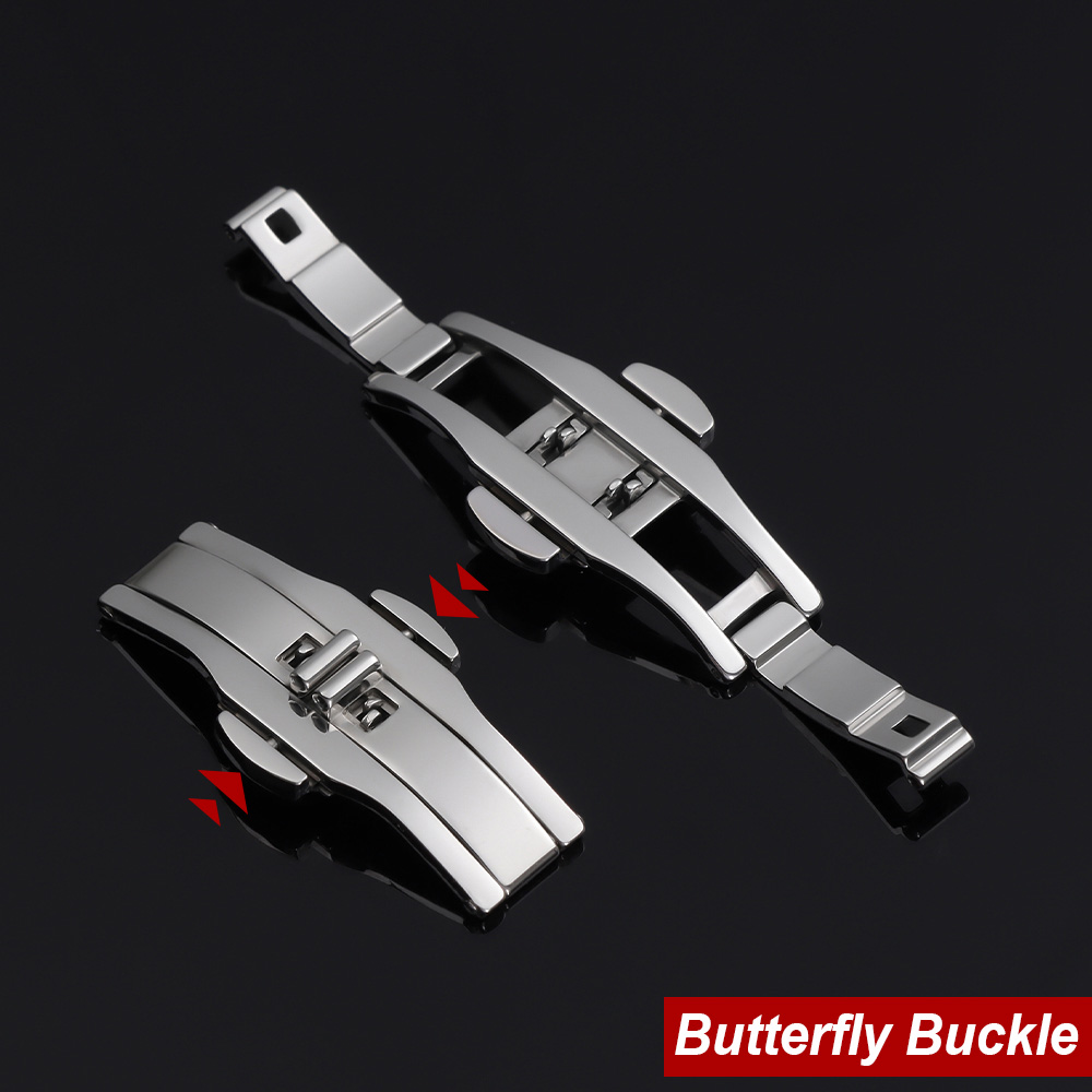 Butterfly Clasp Deployant - إكسسوارات الساعات: مشبك حزام ساعة معدني