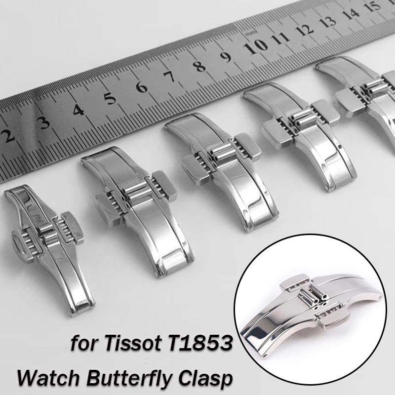 Butterfly Clasp Deployant - لتيسو T1853 حزام (استيك) ساعة مشبك
