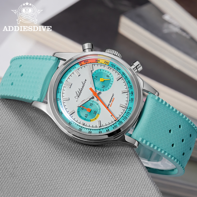 Rubber Strap Diver - ساعة كرونوغراف متعددة الوظائف جديدة من