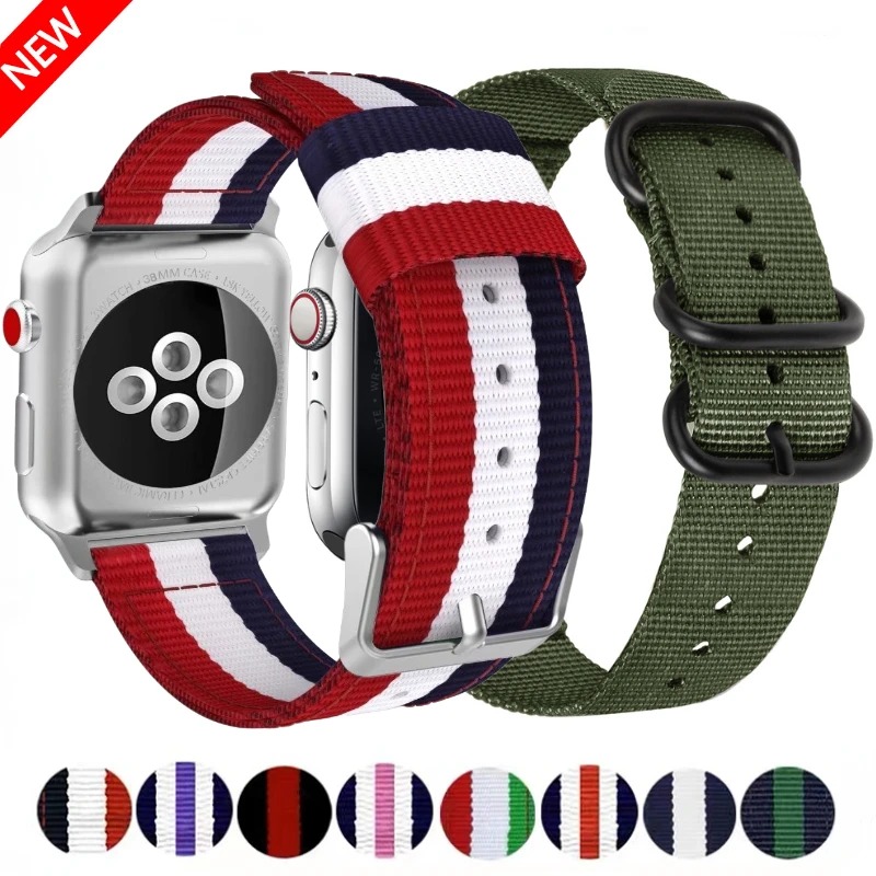 Canvas Strap Watch - النايلون قماش حزام ل أبل ساعة