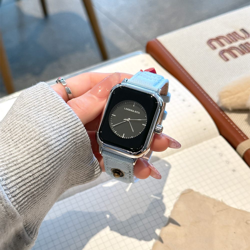 ساعة مربعة أنيقة جديدة مع حزام - مراجعة Canvas Strap Watch وسعره