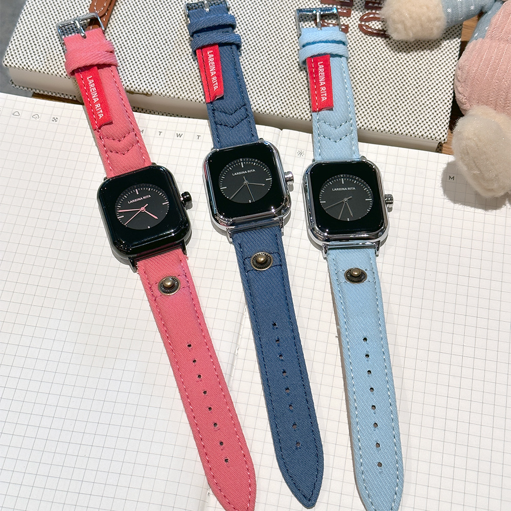 ساعة مربعة أنيقة جديدة مع حزام - مراجعة Canvas Strap Watch وسعره