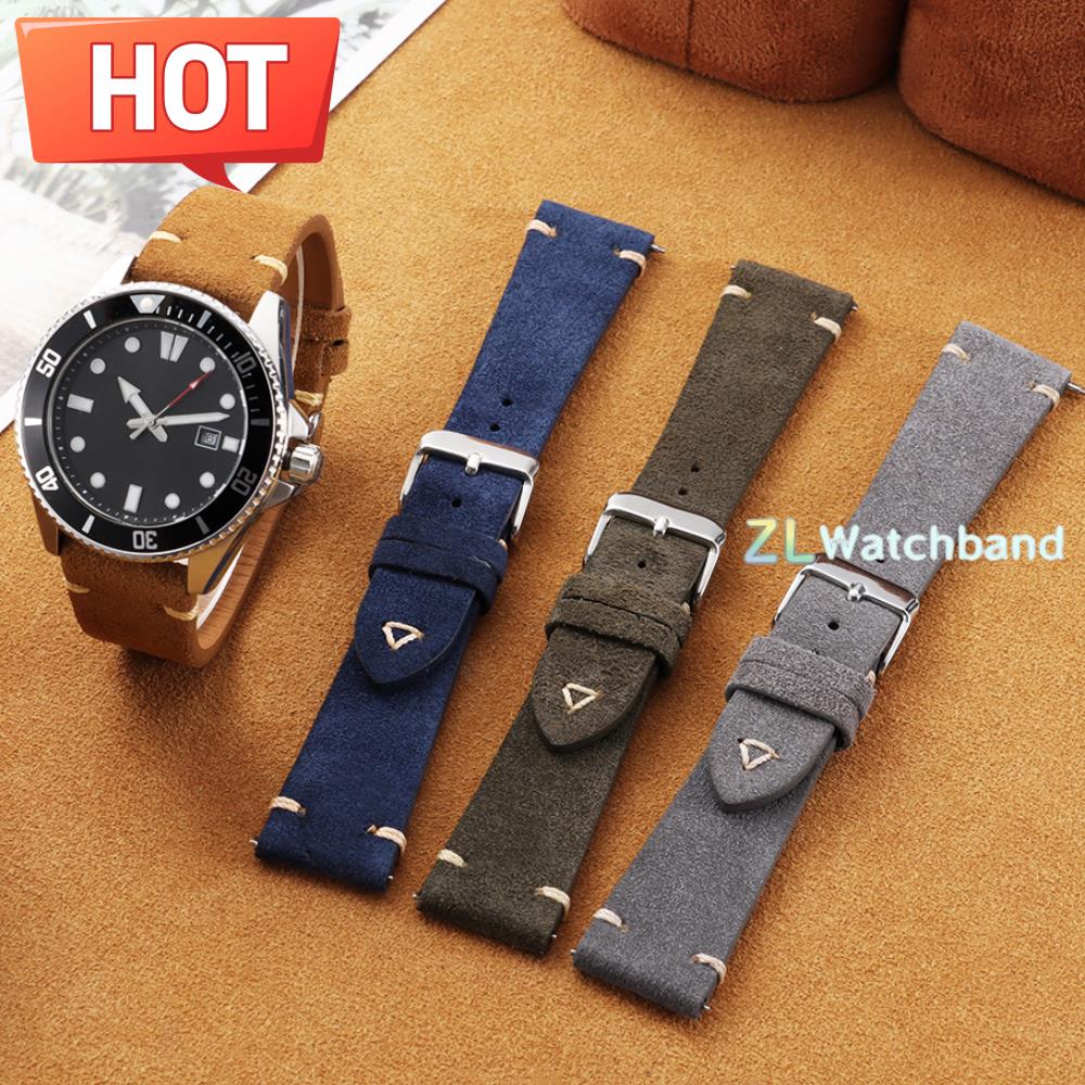 حزام ساعة من الجلد السويدي عال - مراجعة Suede Strap Watch وسعره