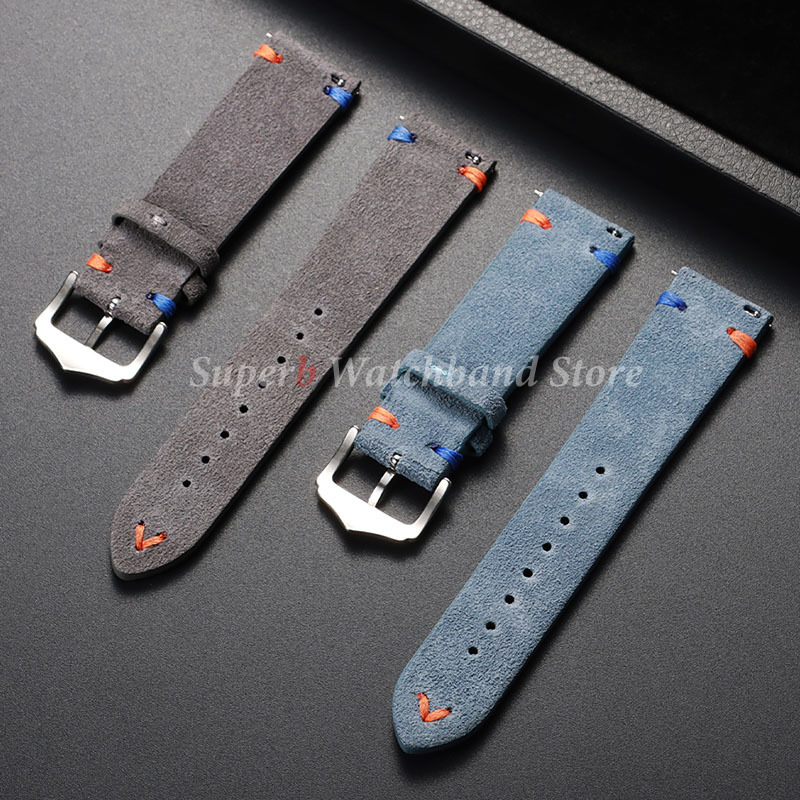 جلد الغزال حزام ساعة اليد 18 م - مراجعة Suede Strap Watch وسعره