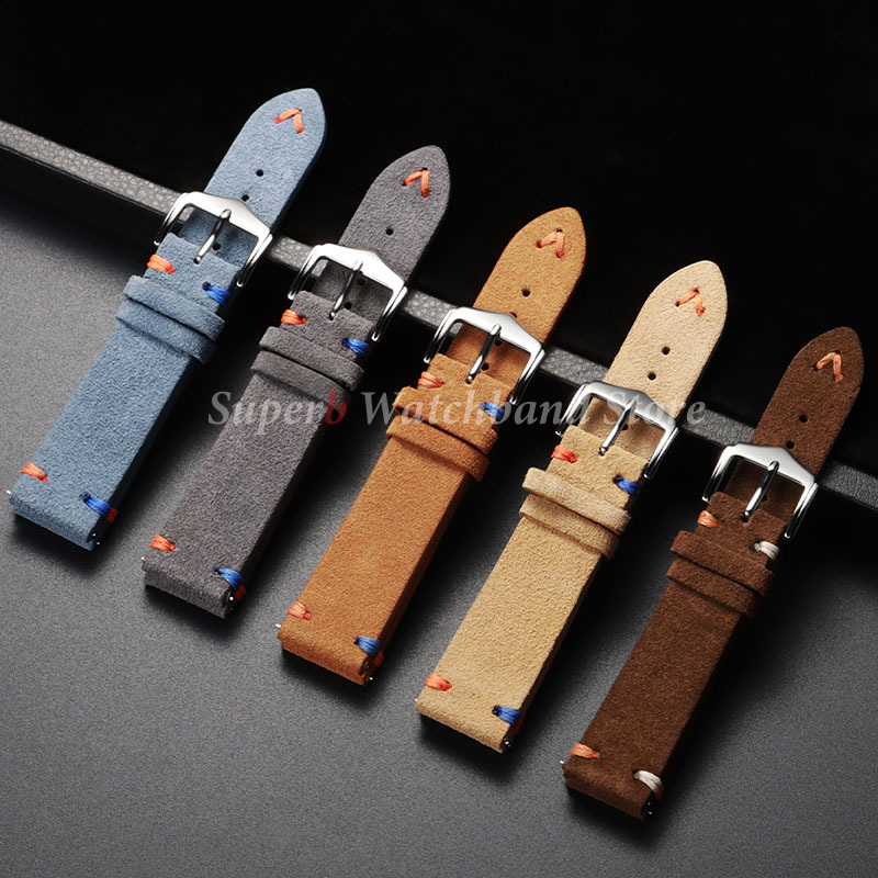 جلد الغزال حزام ساعة اليد 18 م - مراجعة Suede Strap Watch وسعره