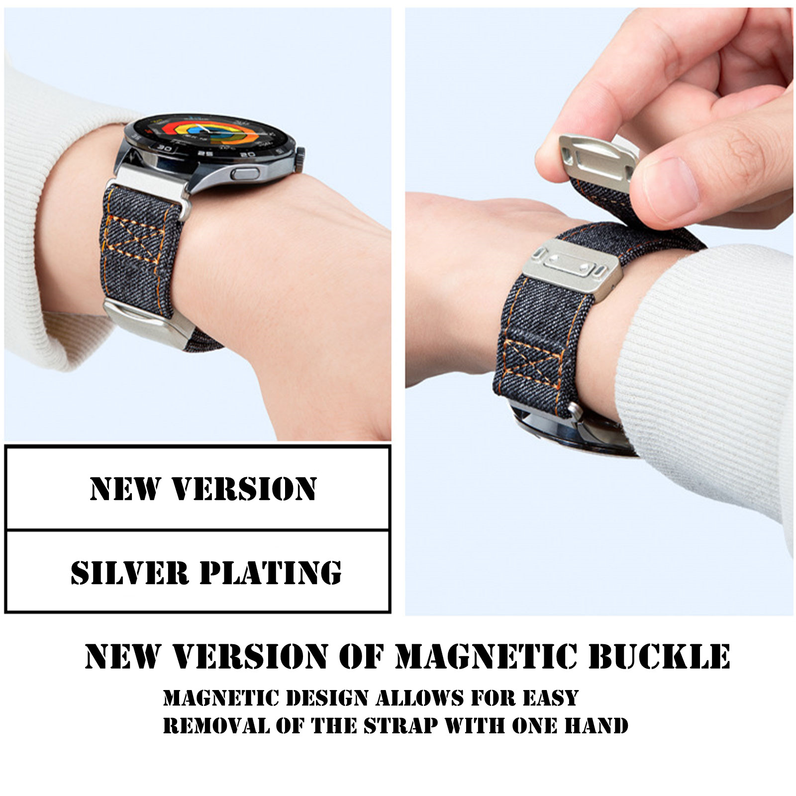 أربطة مغناطيسية لفرقة Amazfit  - مراجعة Canvas Strap Watch وسعره