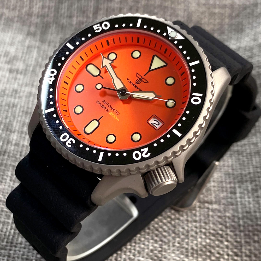 ساعة تاندوريو للرجال 41 ملم من - مراجعة Rubber Strap Diver وسعره