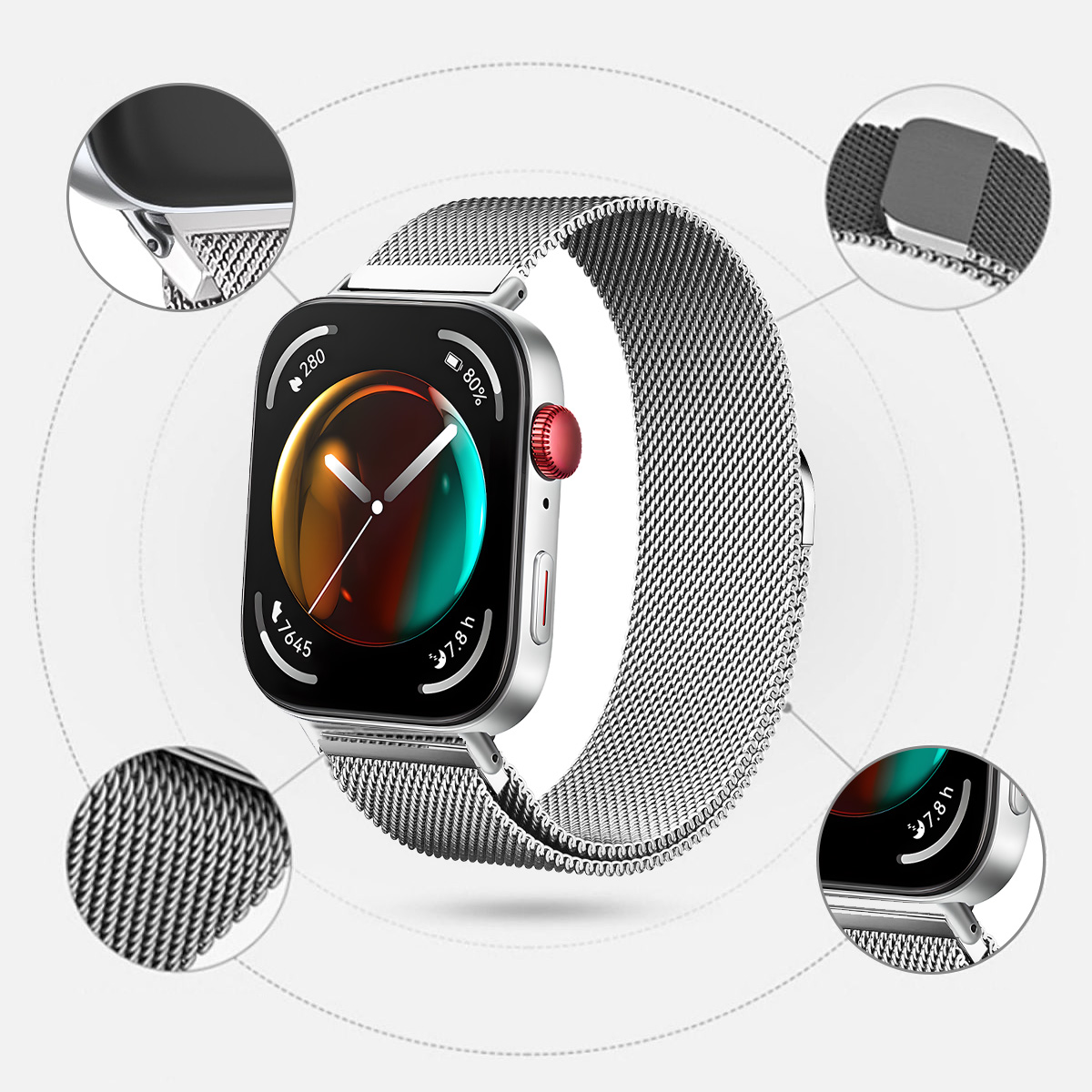 حزام مغناطيسي ميلانو لساعة هوا - مراجعة Milanese Loop Magnetic وسعره