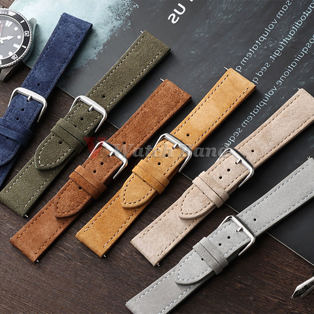 حزام ساعة من الجلد المدبوغ 18  - مراجعة Suede Strap Watch وسعره