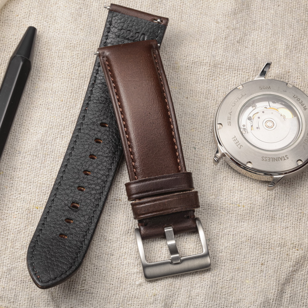 أحزمة ساعات هيمسوت من الجلد ال - مراجعة Leather Strap Quick Release وسعره
