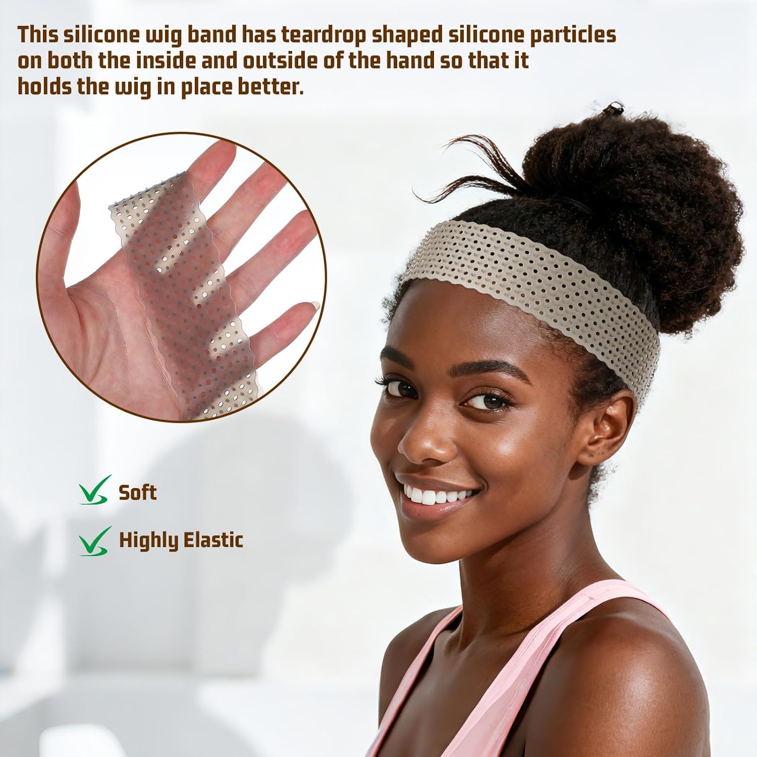 شريط رأس جديد قابل للتنفس من ا - مراجعة Silicone Band Women وسعره