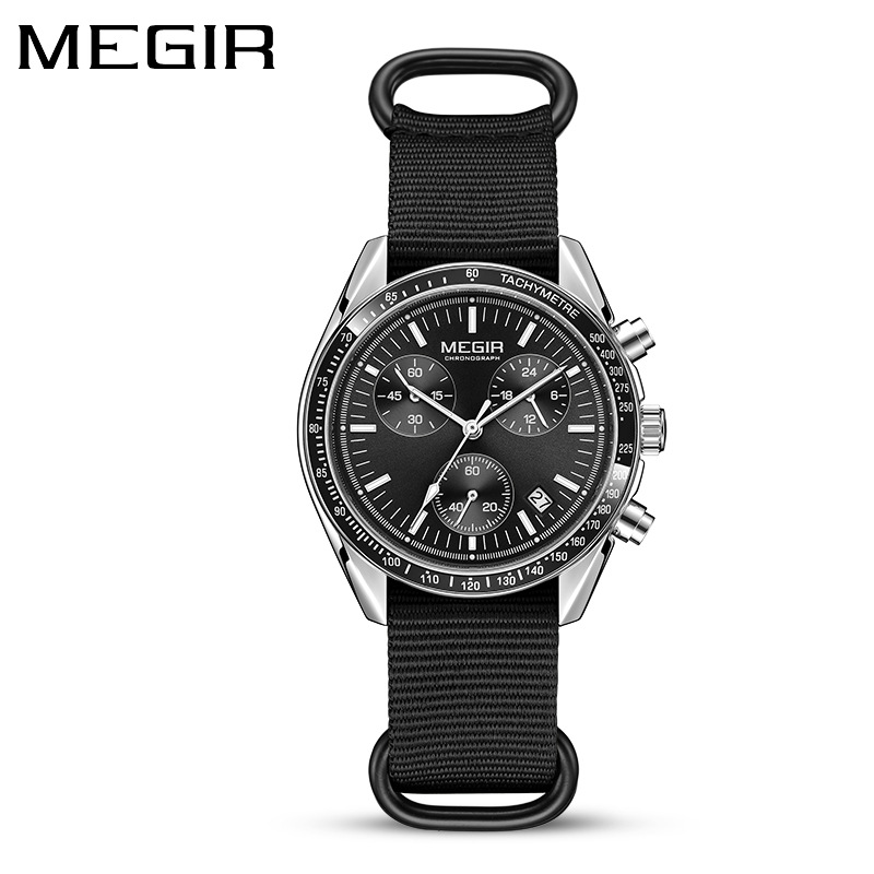 MEGIR 2247 ساعة كوارتز رجالية  - مراجعة Canvas Strap Watch وسعره