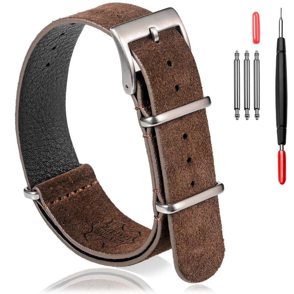 HEMSUT حزام جلد طبيعي (Suede)  - مراجعة Tropic Strap Vintage وسعره