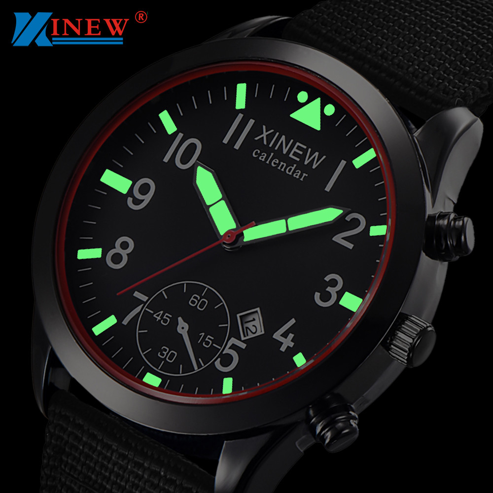 2020 XINEW ساعات الرجال موضة ت - مراجعة Canvas Strap Watch وسعره