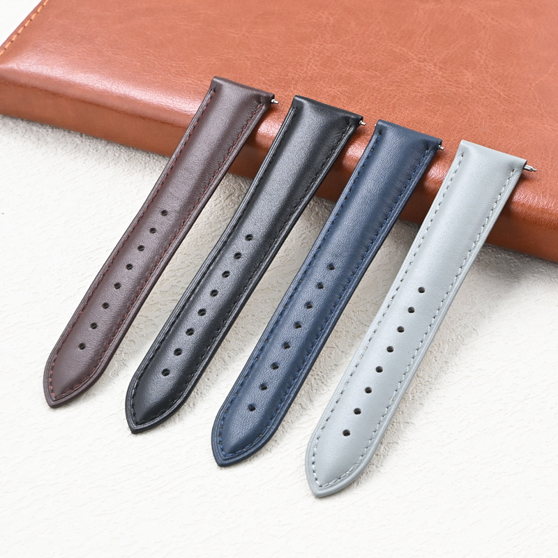 سوار من الجلد الأصلي للرجال وا - مراجعة Leather Strap Quick Release وسعره