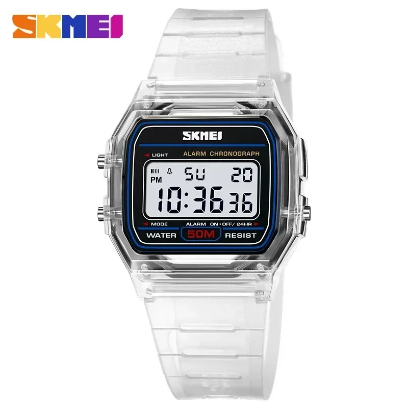 SKMEI 2056 شفافة بولي TPU حزام - مراجعة Rubber Strap Diver وسعره