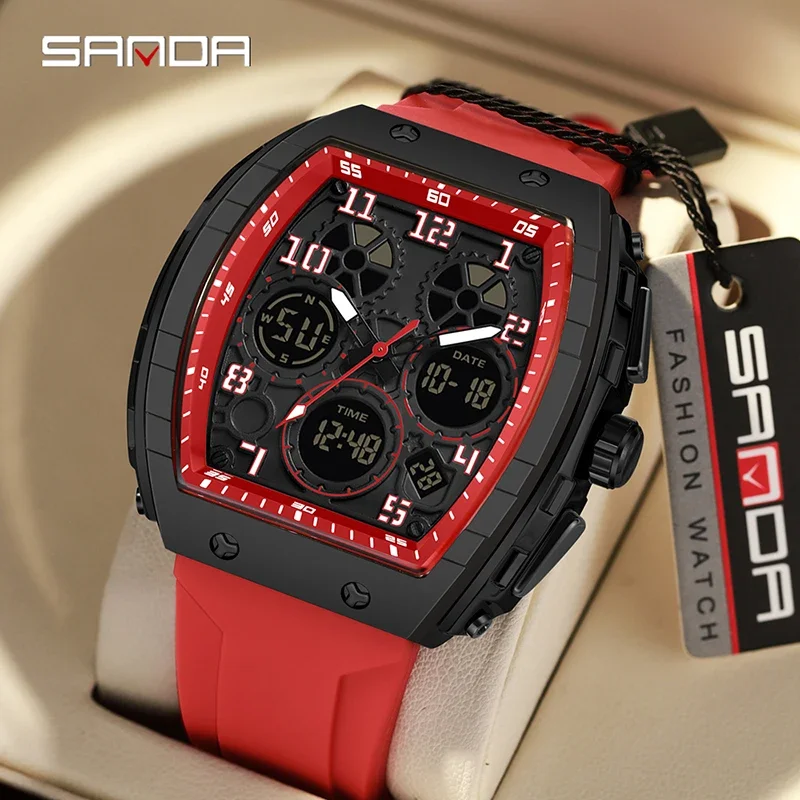 ساعة إلكترونية رجالية SANDA 61 - مراجعة Rubber Strap Diver وسعره
