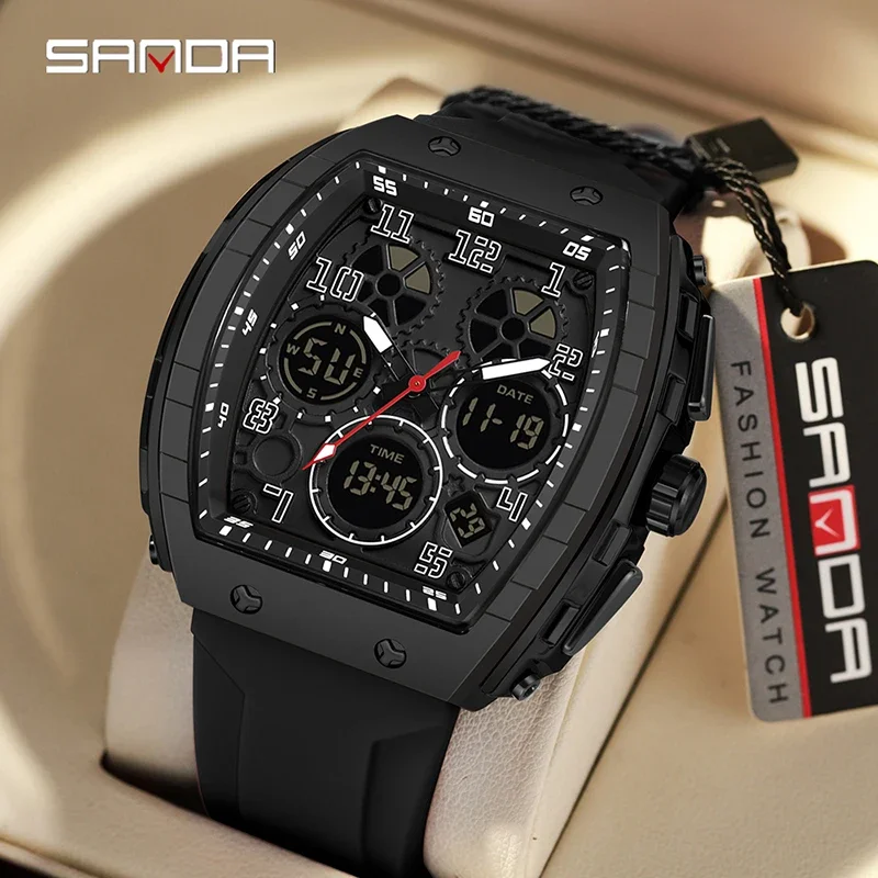 ساعة إلكترونية رجالية SANDA 61 - مراجعة Rubber Strap Diver وسعره