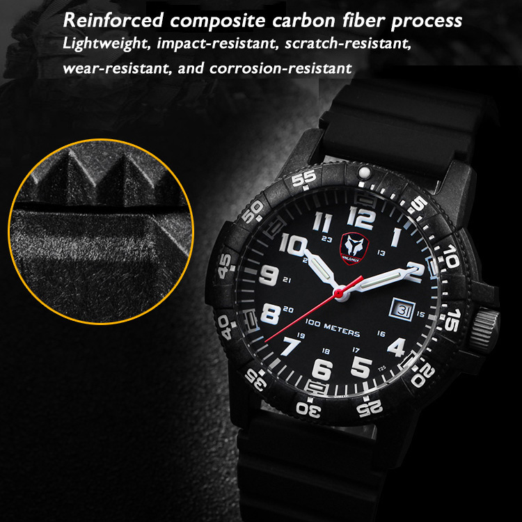 Hnlgnox رجالي الطيار الساعات ا - مراجعة Rubber Strap Diver وسعره