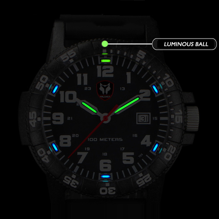Hnlgnox رجالي الطيار الساعات ا - مراجعة Rubber Strap Diver وسعره