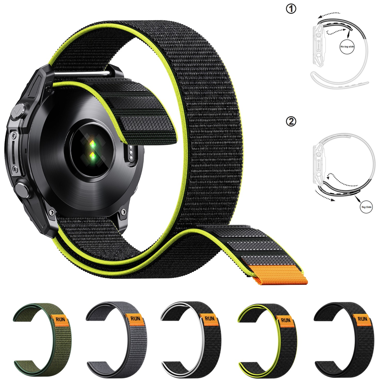 حزام ساعة خفيف الوزن للغاية خا - مراجعة Sport Loop Velcro وسعره