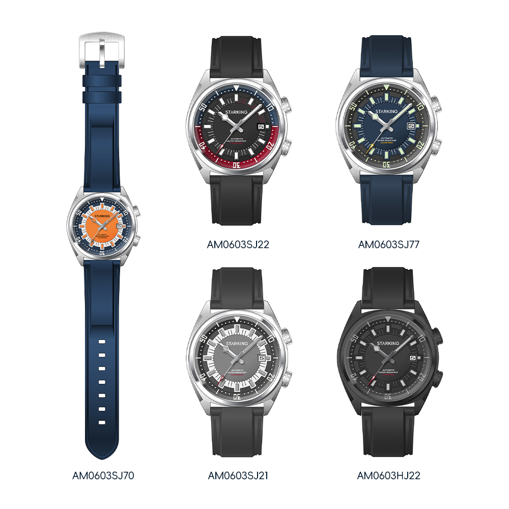 ساعة غوص أوتوماتيكية للرجال من - مراجعة Rubber Strap Diver وسعره