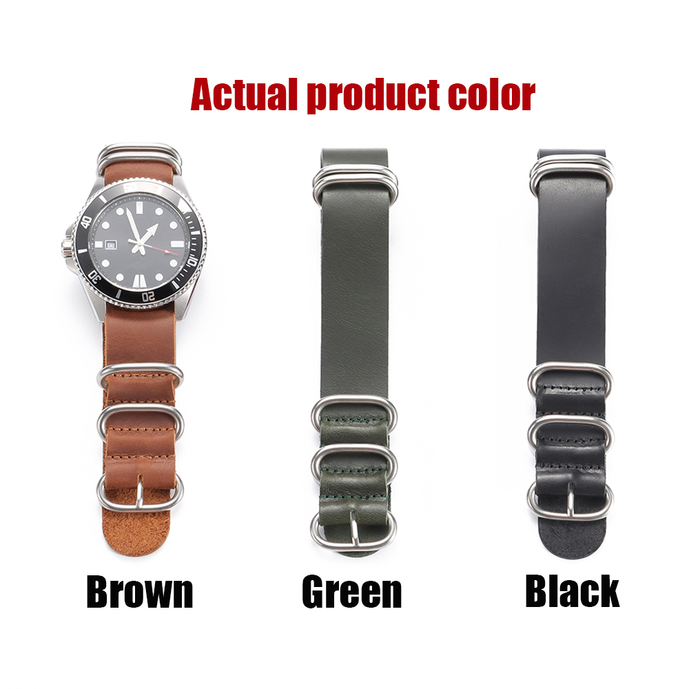 خمر جلد طبيعي أشرطة ساعات يد 1 - مراجعة Nato Strap Nylon وسعره