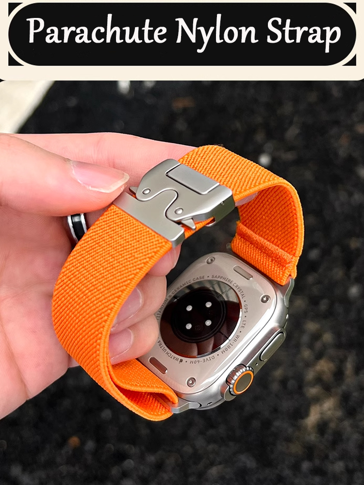 الأشرطة لساعة أبل الترا 2 الفر - مراجعة Parachute Strap Elastic وسعره
