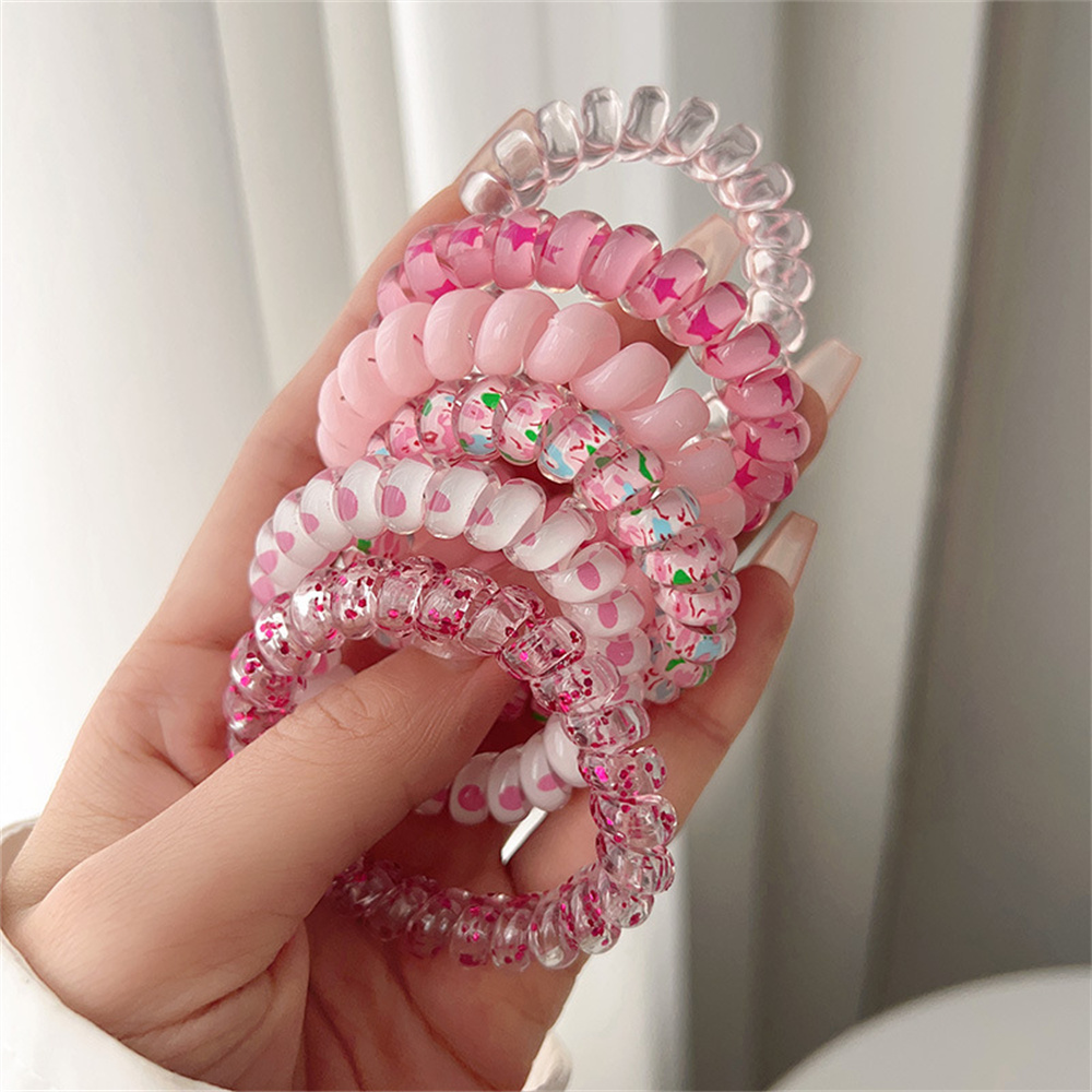 6 قطع حلوة لطيف ملونة دوامة ال - مراجعة Silicone Band Women وسعره