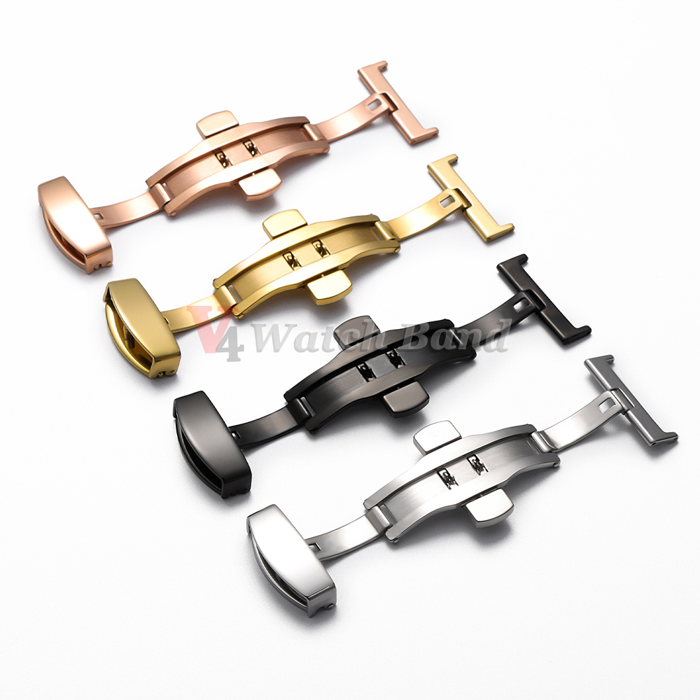 مشبك ساعة مزدوج الأزرار مصقول  - مراجعة Butterfly Clasp Deployant وسعره