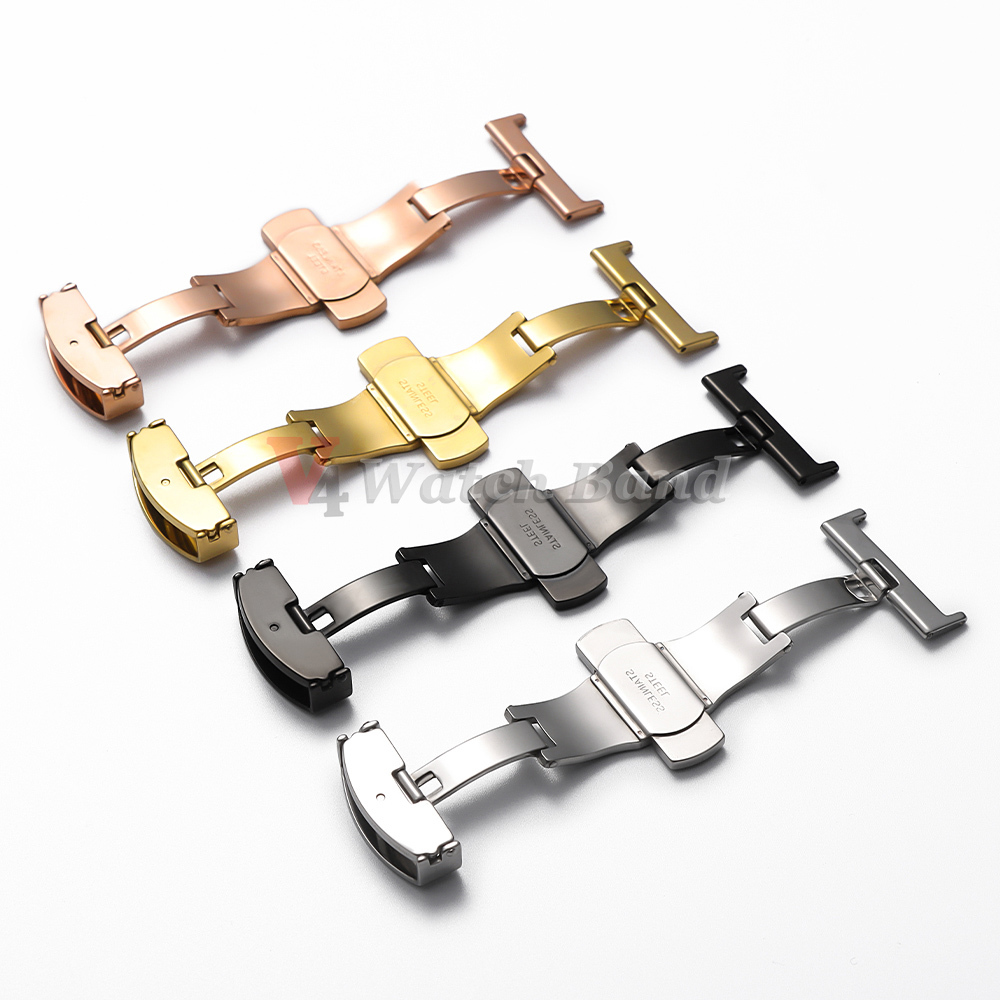 مشبك ساعة مزدوج الأزرار مصقول  - مراجعة Butterfly Clasp Deployant وسعره