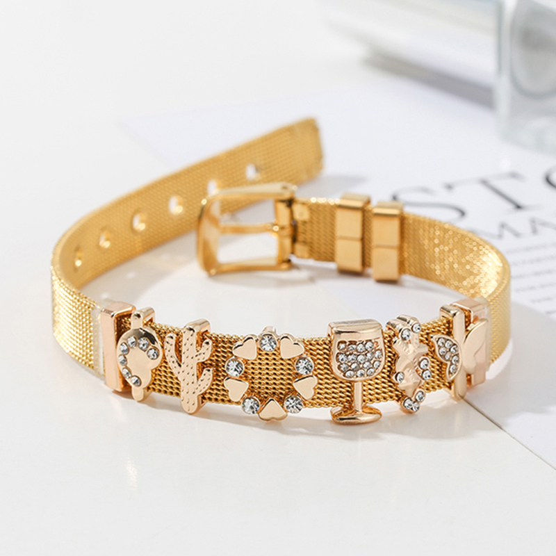 مبيعات ساخنة: خرز زخرفي على شك - مراجعة Mesh Strap Metal وسعره