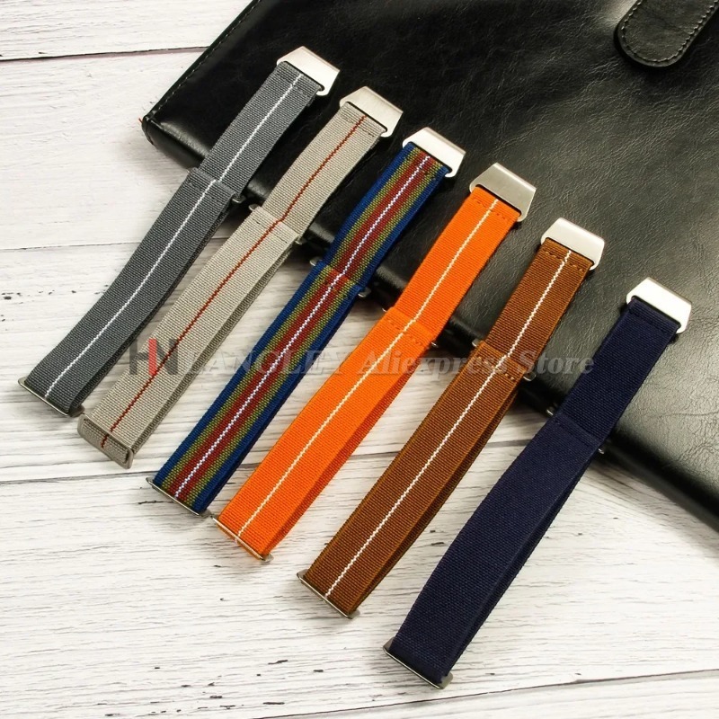 حزام ساعة مرن من النايلون لساع - مراجعة Parachute Strap Elastic وسعره