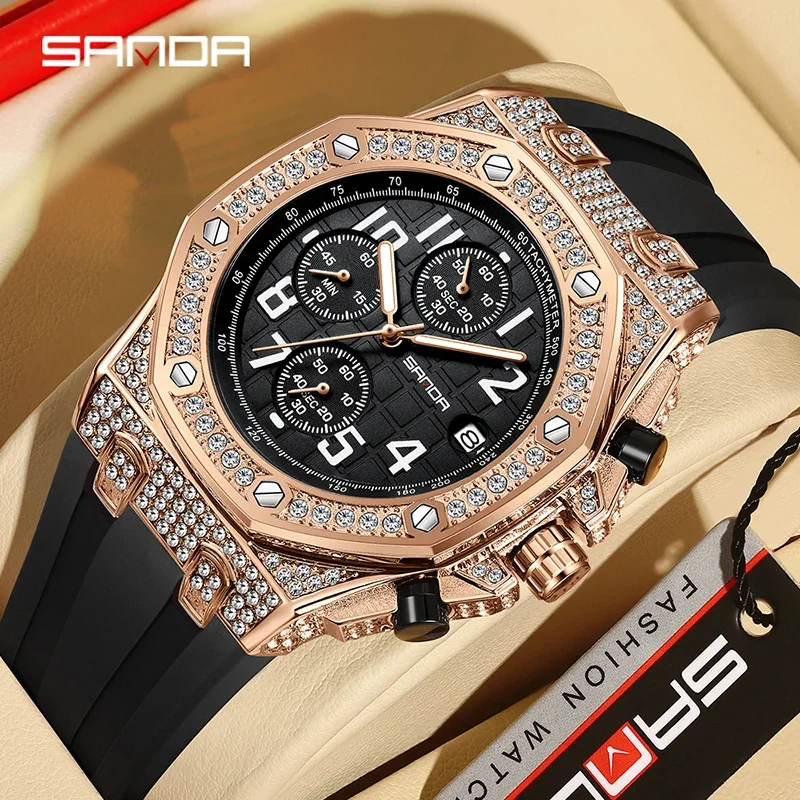 ساعة كوارتز رجالية SANDA 7026  - مراجعة Rubber Strap Diver وسعره