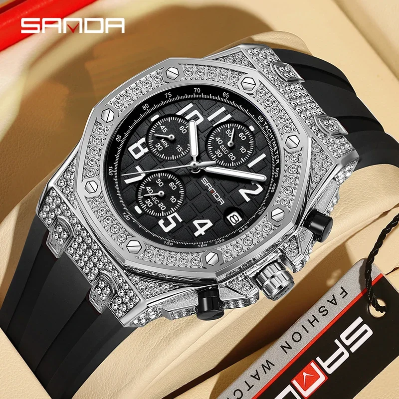 ساعة كوارتز رجالية SANDA 7026  - مراجعة Rubber Strap Diver وسعره