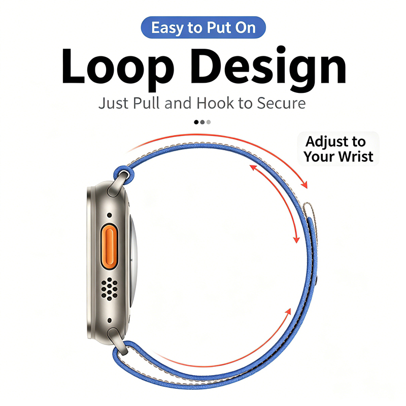 أحزمة ساعة متطورة منسوجة بحلقا - مراجعة Sport Loop Velcro وسعره