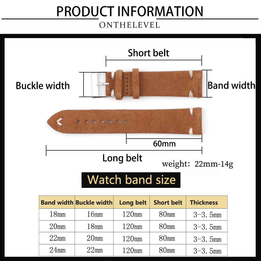 أحزمة ساعة عتيقة من الجلد المد - مراجعة Suede Strap Watch وسعره