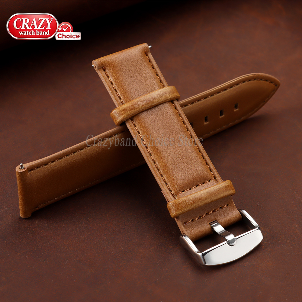 حزام ساعة من جلد البقر المشمع  - مراجعة Leather Strap Quick Release وسعره