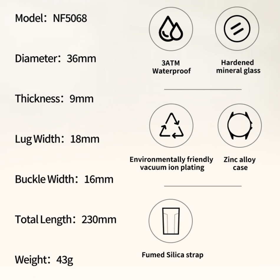 ساعات نسائية جديدة من NAVIFORC - مراجعة Silicone Band Women وسعره