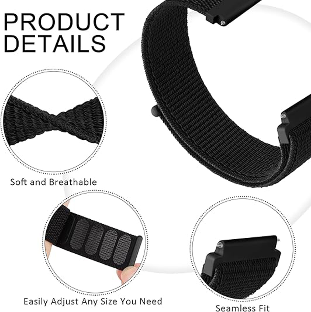حزام ساعة من النايلون قابل للت - مراجعة Sport Loop Velcro وسعره