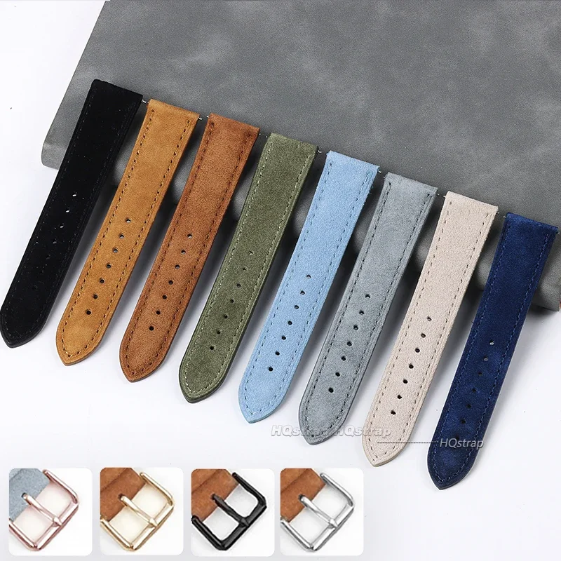 الجلد المدبوغ جلد طبيعي حزام ا - مراجعة Suede Strap Watch وسعره