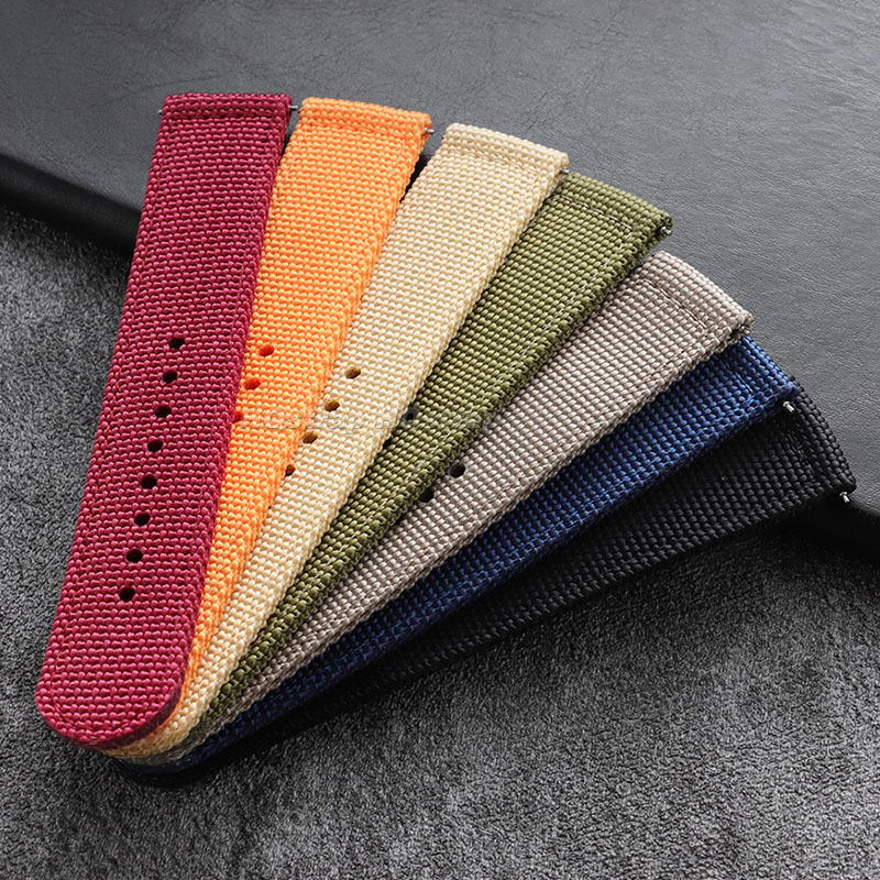 حزام ساعة من النايلون مقاس 18  - مراجعة Canvas Strap Watch وسعره
