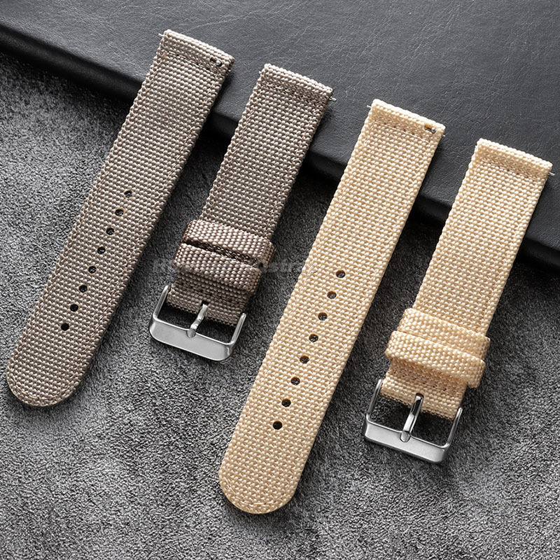 حزام ساعة من النايلون مقاس 18  - مراجعة Canvas Strap Watch وسعره