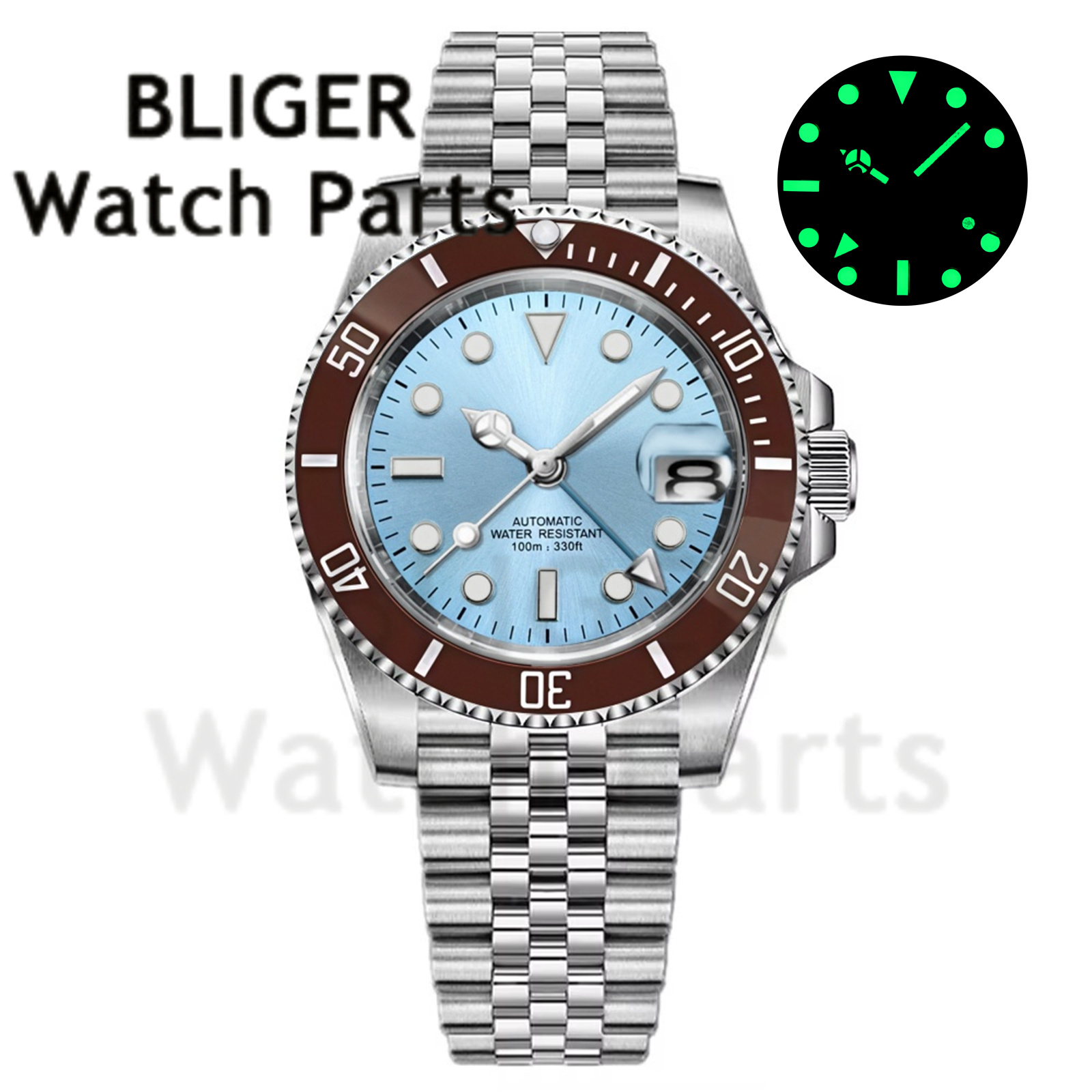 ساعة يد رجالية ميكانيكية مخصصة - مراجعة Stainless Bracelet Diver وسعره