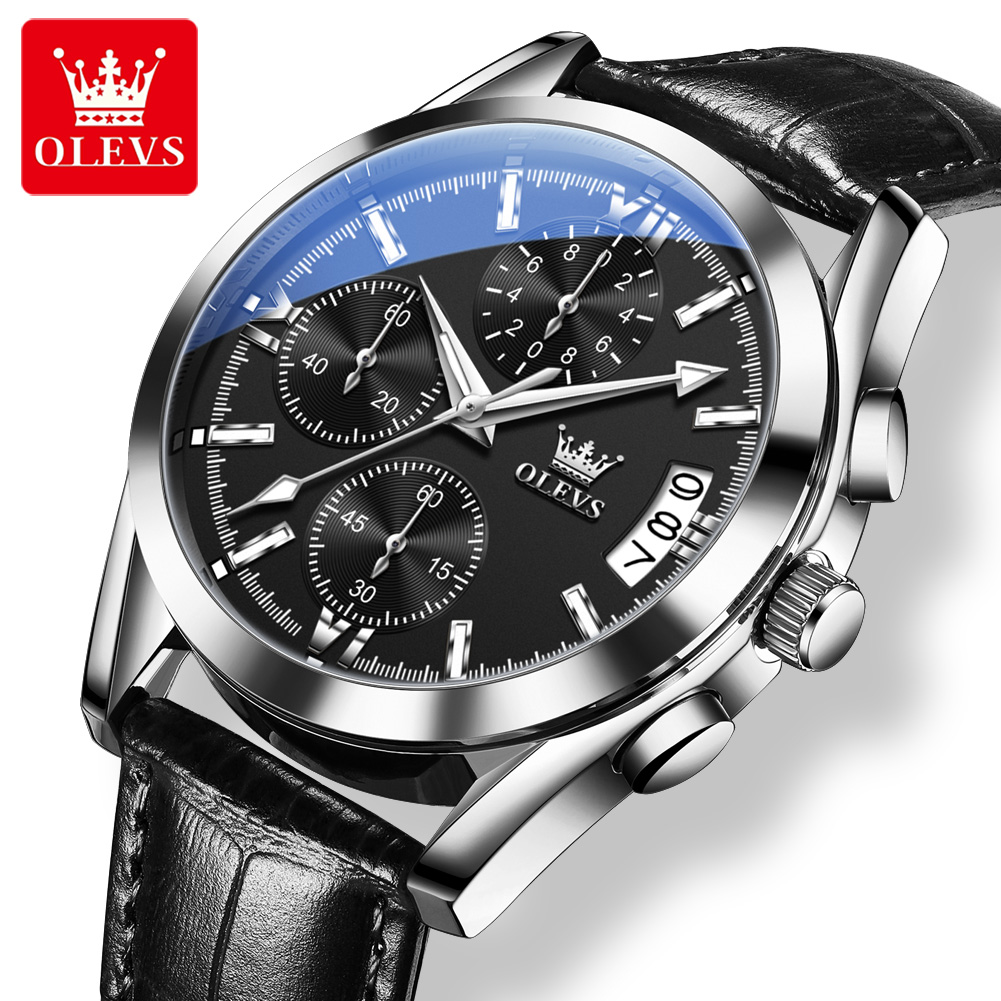 OLEVS العلامة التجارية الفاخرة - مراجعة Leather Watch Band Men وسعره